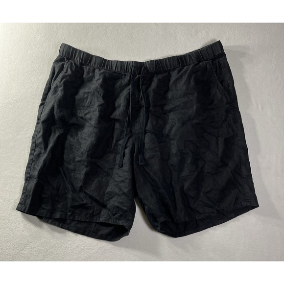 Eileen Fisher Pants - Eileen Fisher Organic Linen Black Shorts Sz 3XL —Stitching Issue